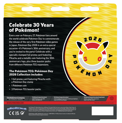 SPECIAL COLLECTION POKÉMON DAY 2026 30 ANIVERSARIO. - Inglés 🇬🇧